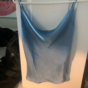 Planet Blue Bella Cowl Neck Top in Light Blue